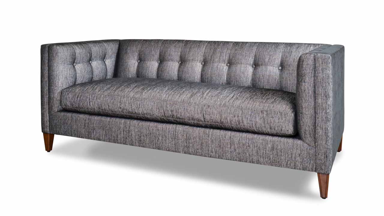 Arden Fabric Loveseat Vermillion Black