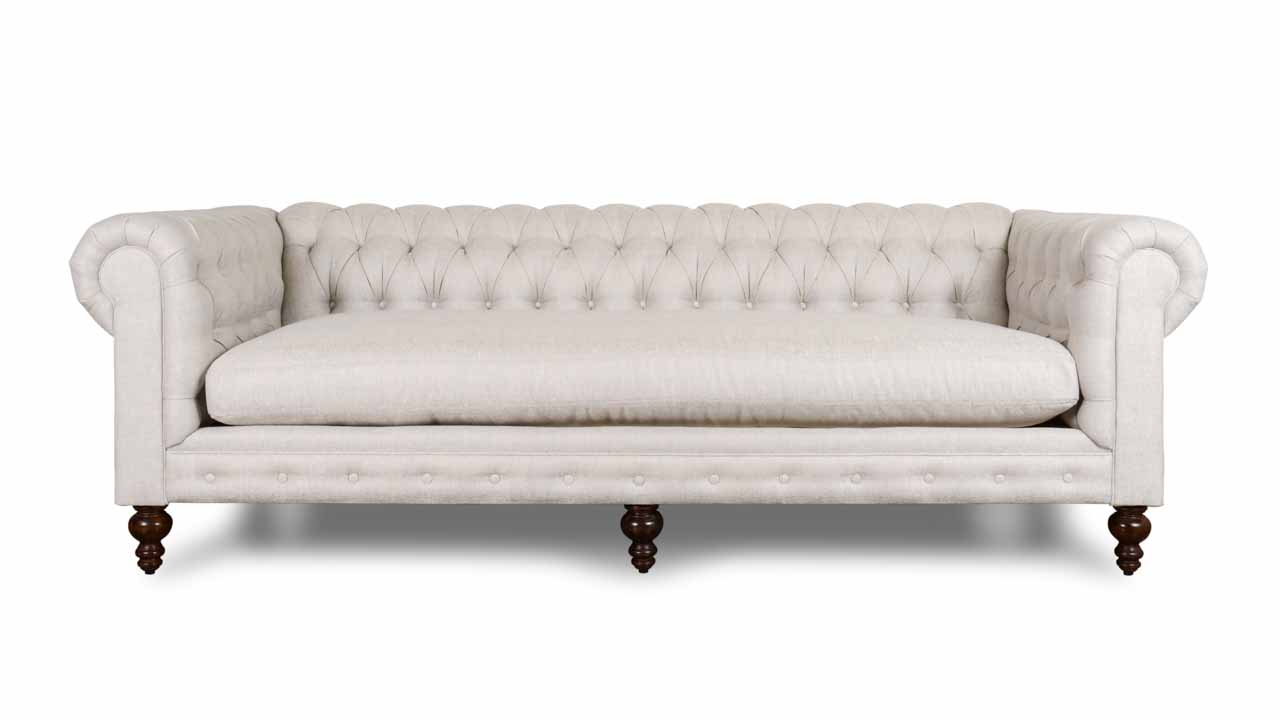 COCOCOHome Classic Chesterfield Fabric Sofa Made In USA