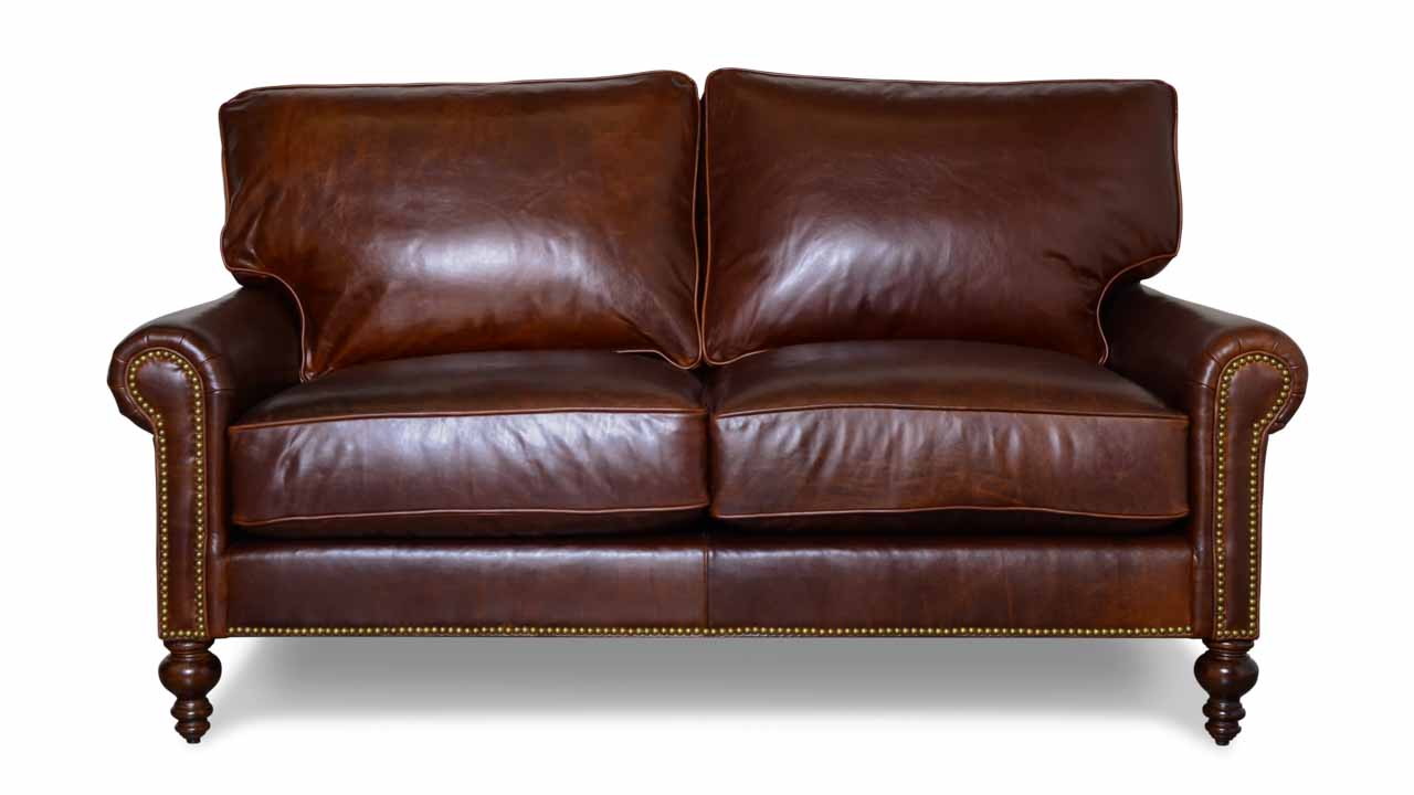 Dilworth Leather Loveseat Renegade Chinchilla