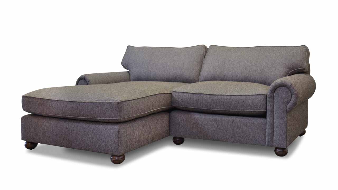 Lexington Single Chaise Fabric Sectional Loomis Charcoal