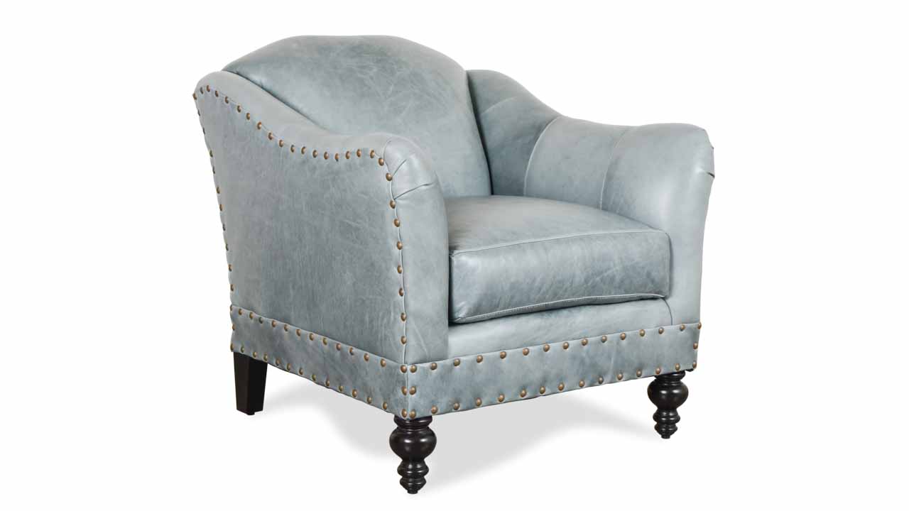 Raleigh Leather Chair Mont Blanc Storm