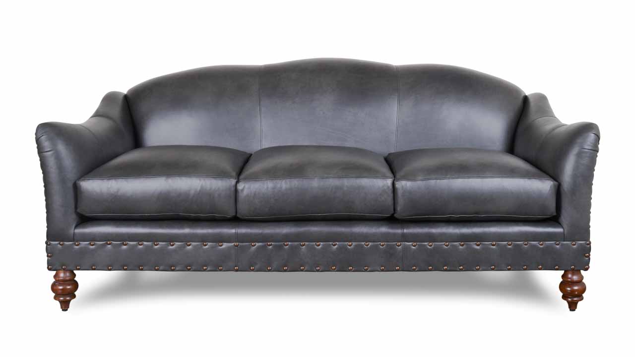 Raleigh Leather Sofa Dante Slate