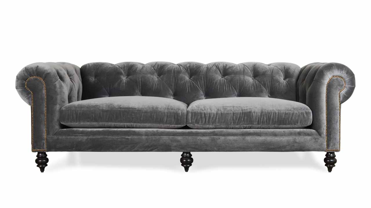 COCOCOHome Soho Chesterfield Fabric Sofa Made In USA