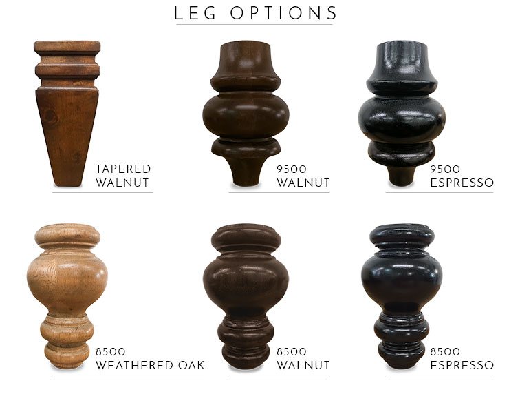 Classic Chesterfield Leg Options