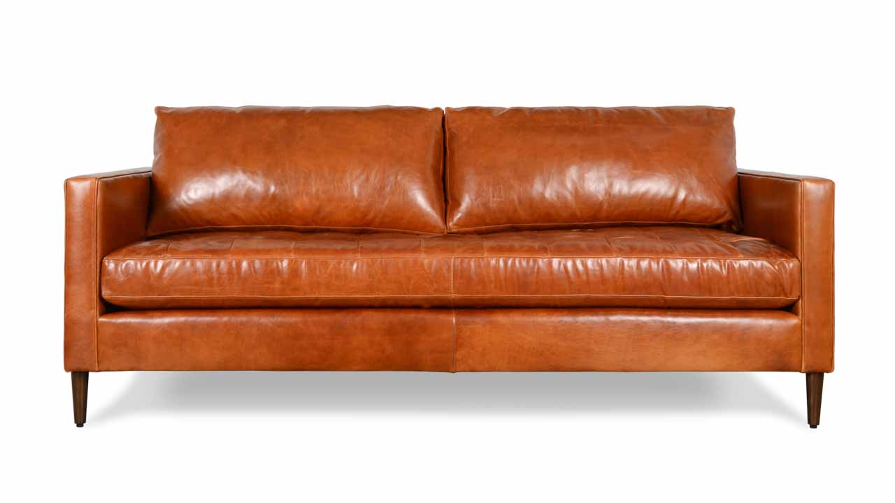 Madison Leather Sofa 86 x 40 Echo Cognac