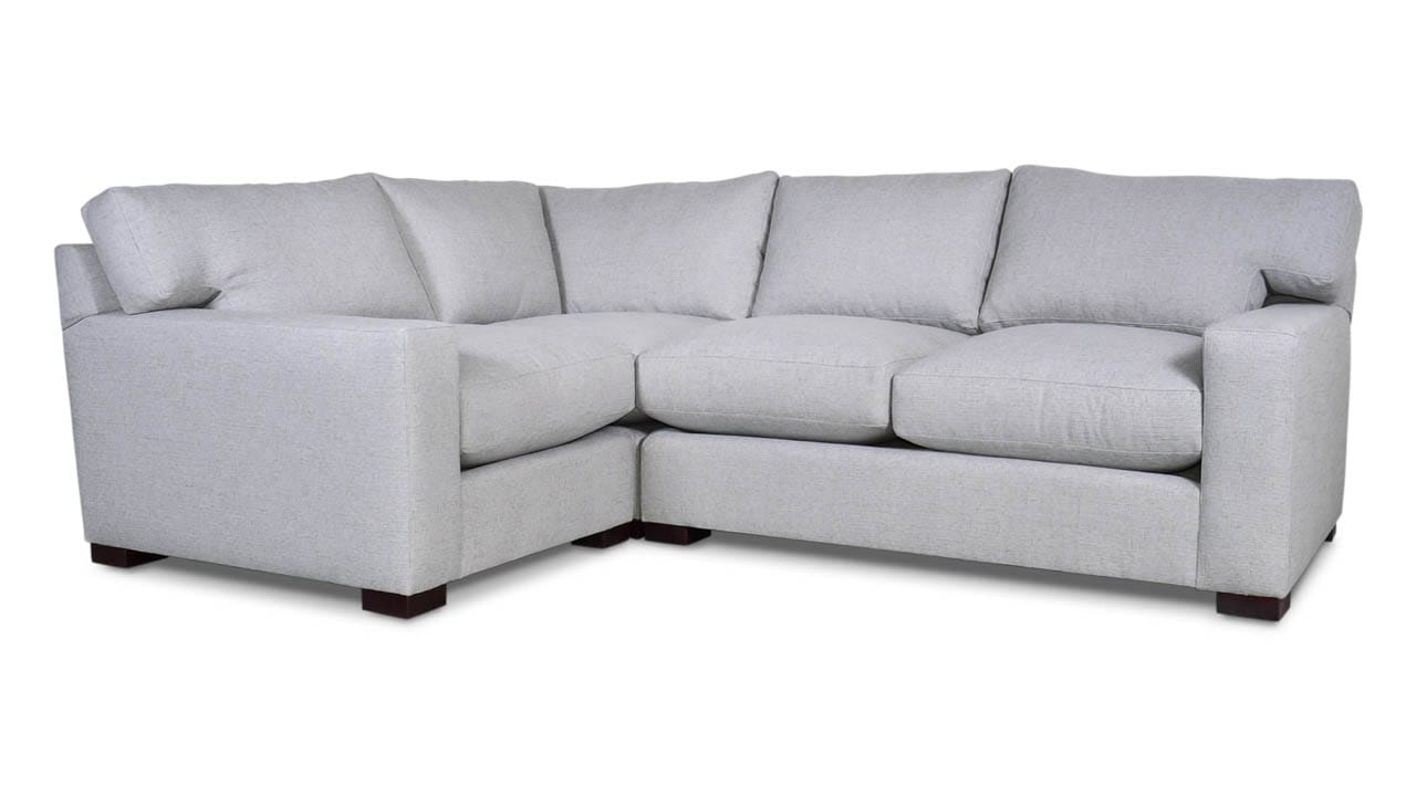 Matthews Square L Fabric Sectional in Grey