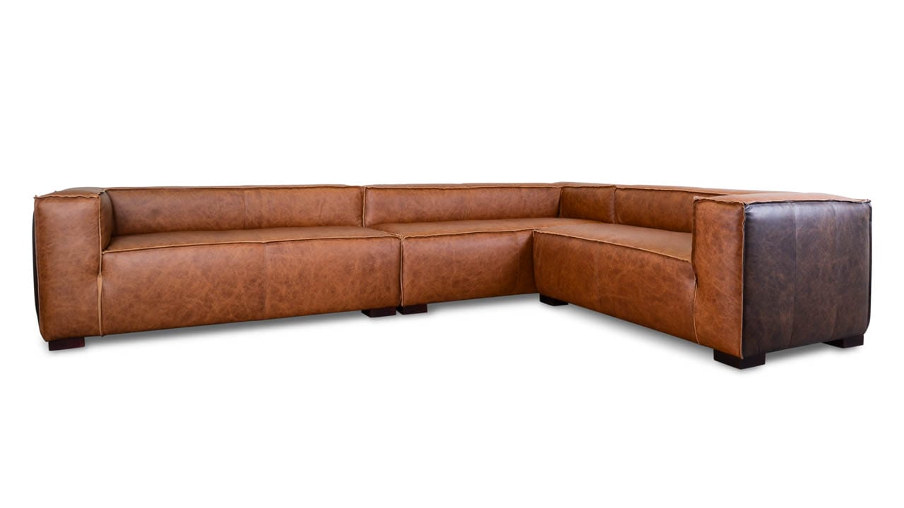 Mondo L Leather Sectional Saloon Leather