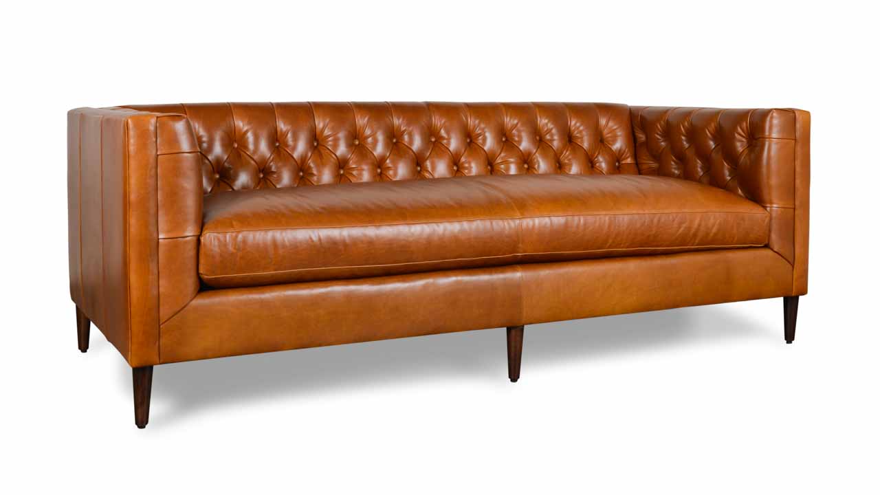 Belmont Leather Sofa 86 x 38 Vancouver Luggage