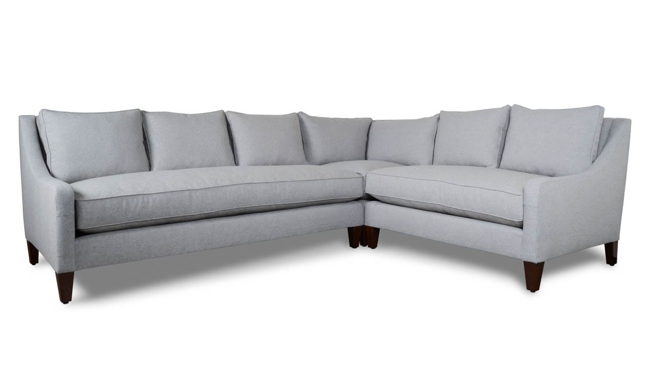 Slope Arm Pillowback Square L Fabric Sectional 114 x 92 Notion Airstream