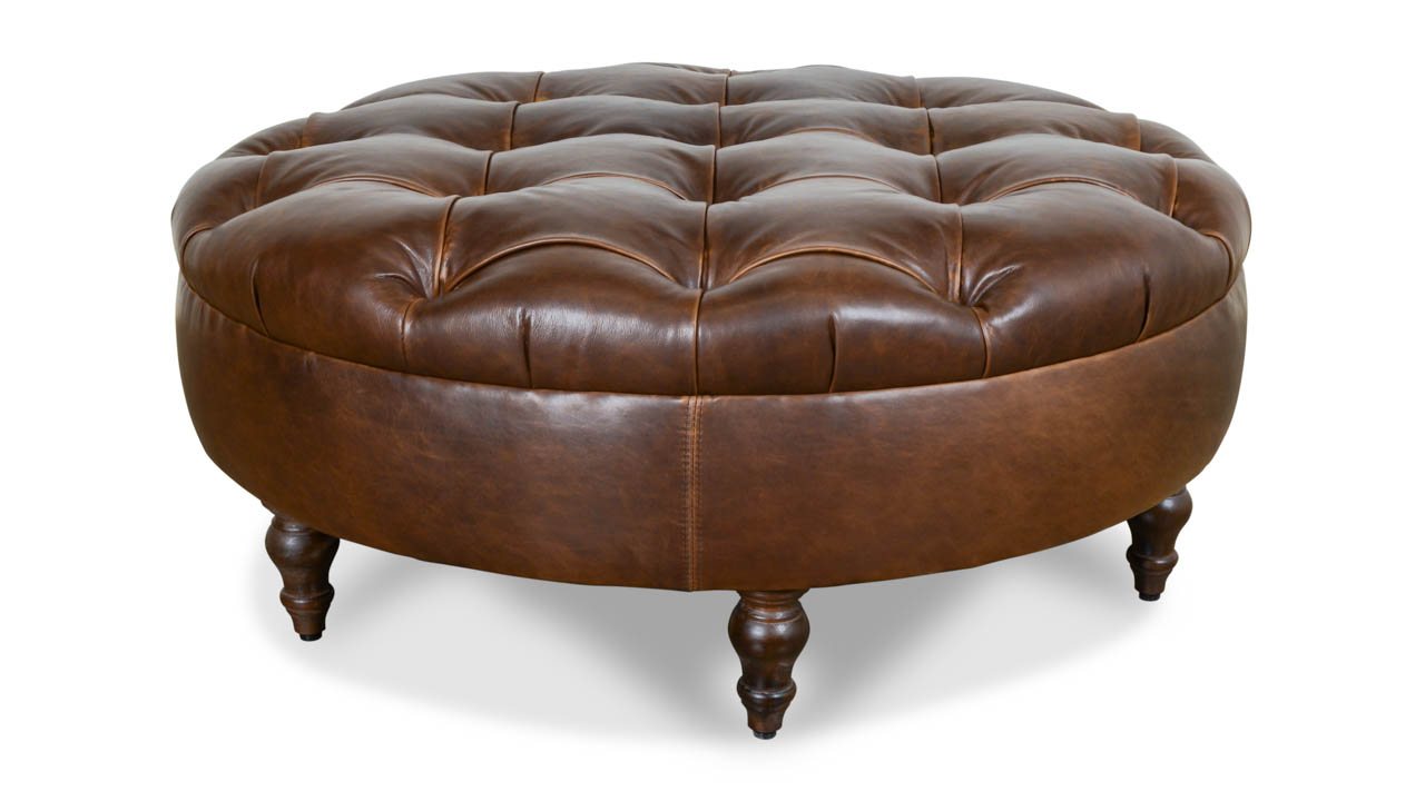 Leather Ottoman cococohome chesterfield leather ottoman made in usa Leather Ottoman cococohome chesterfield leather ottoman made in usa