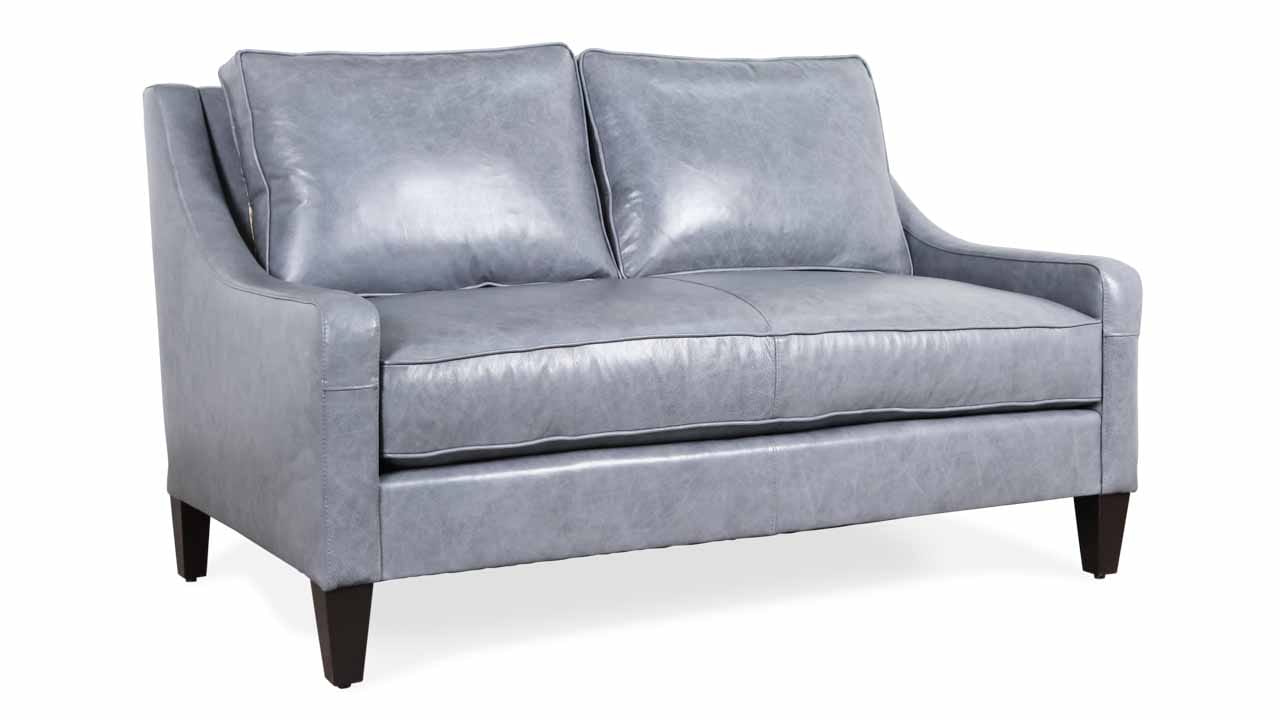 Cococohome Slope Arm Pillowback Leather Loveseat Made In Usa Slope Arm Pillowback Leather Loveseat