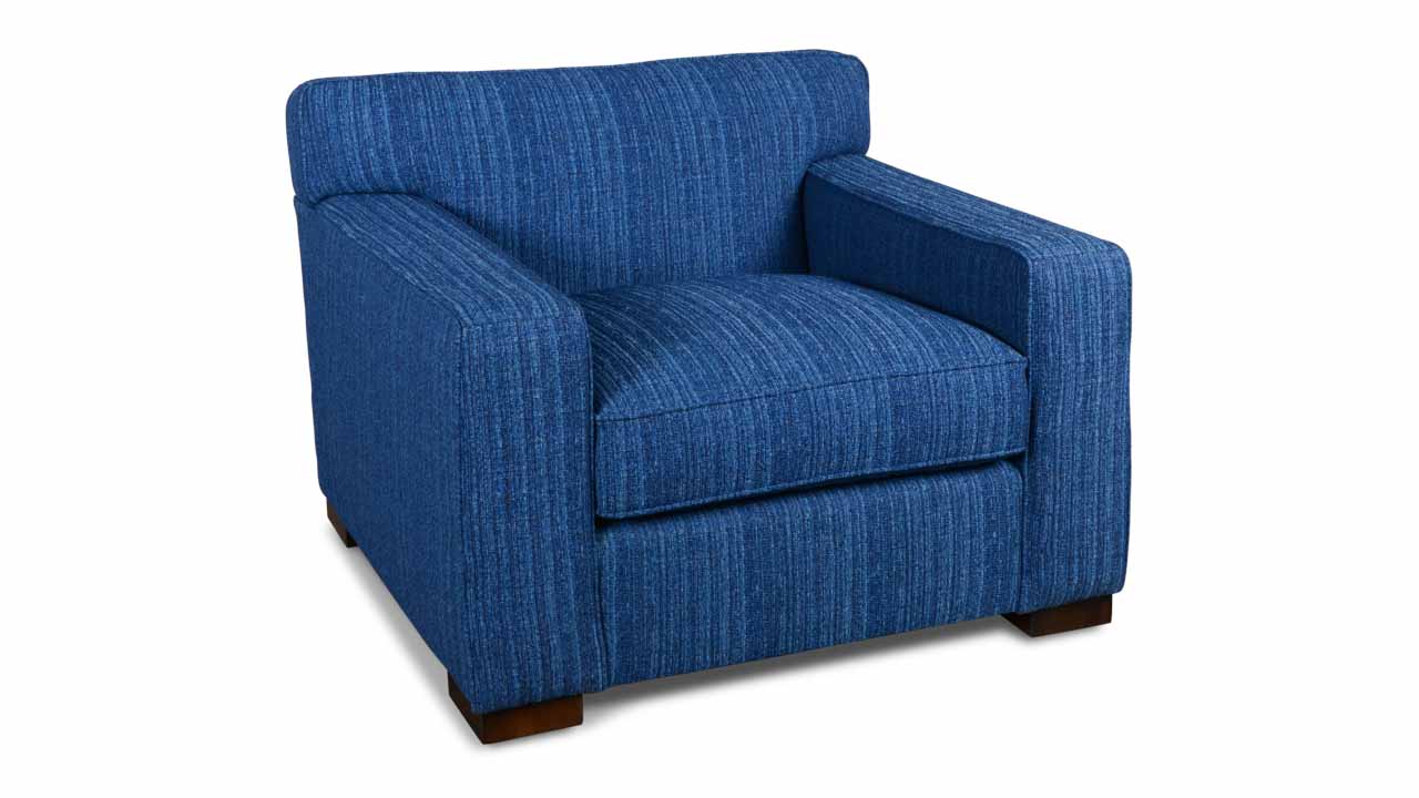 Boone Fabric Chair 42 x 38 Bella Dura Landfall Indigo