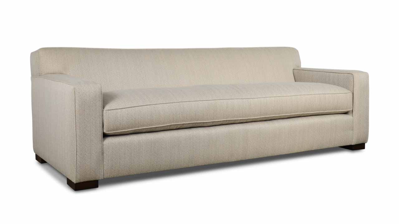 Boone Fabric Sofa 99 x 38 Sunbrella Posh Ash
