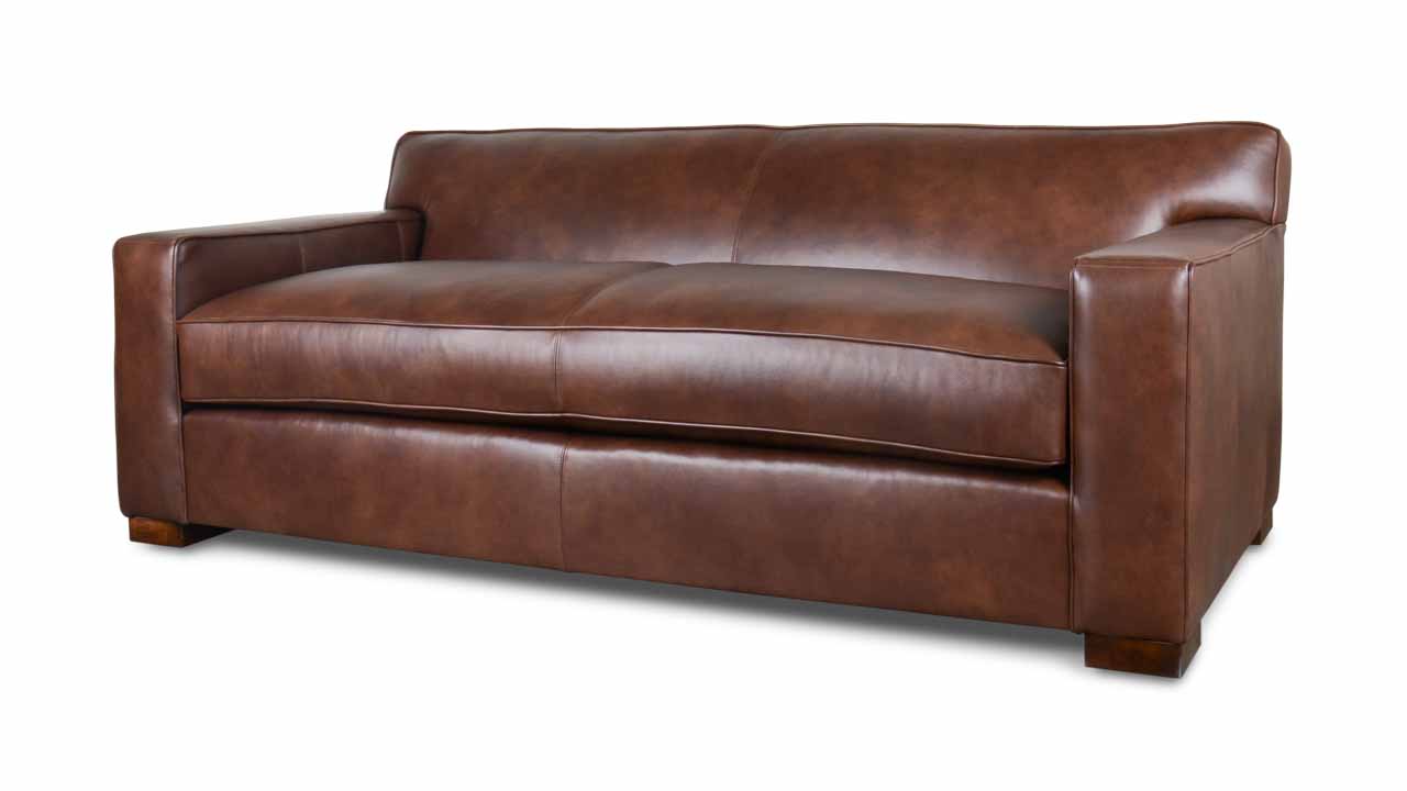 Cococohome Boone Leather Sofa Made In Usa Boone Leather Sofa